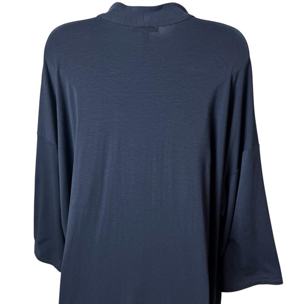 Eileen Fisher Slate Blue Open Front Duster Cardigan Capsule Chic Old Money 1X - Picture 7 of 13